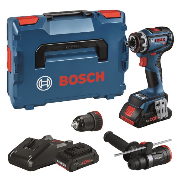 Bosch GSR 18V-90 Akkuporakone/ruuvinväännin akkujen ja laturin kanssa